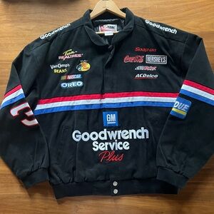 Vintage Dale Earnhardt Goodwrench NASCAR Jacket Mens Black 90s Chase Authentics
